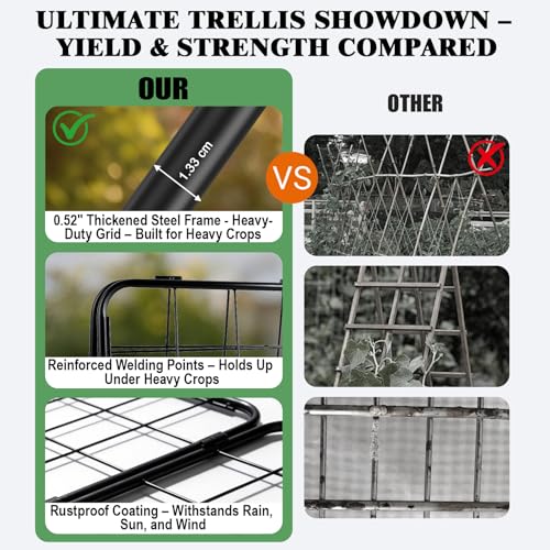 Perszen 2 Pack Cucumber Trellis for Garden, A-Frame Vertical Arch Trellis - size: 2Pack