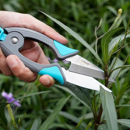 7 Inch Straight Blade Pruning Shears Carbon Steel Snips For Bonsai Flower - style: Pruning Snip 1