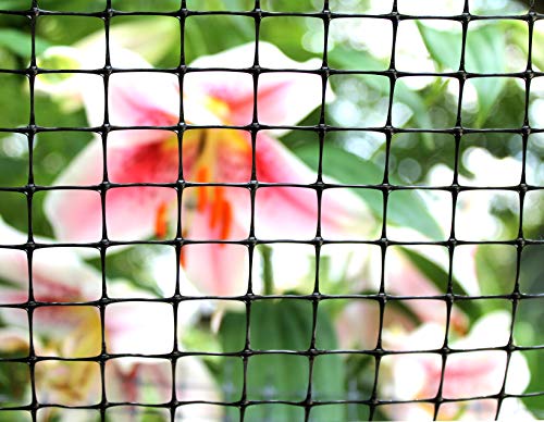Tenax Multipurpose Net - Durable Garden Netting, Multipurpose Netting - 4' x 50' - Tin, Black - size: 4' x 50'
