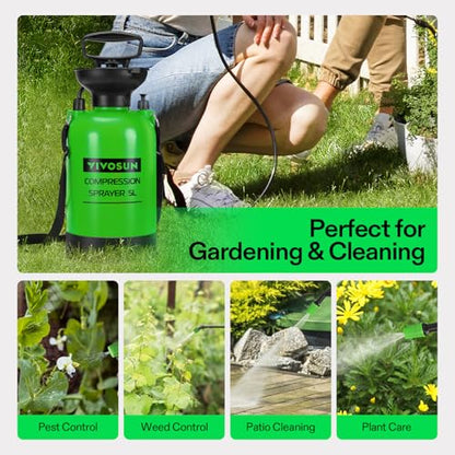 VIVOSUN 1.35-Gallon Pump Pressure Sprayer - color: Green, size: 1.35 Gallons