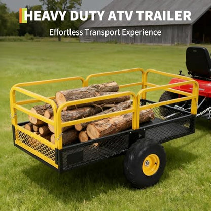1500 Lb Tow-Behind Dump Garden Cart Trailer