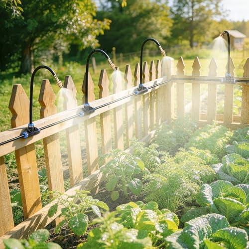 HIRALIY 100FT Misting Irrigation Kit