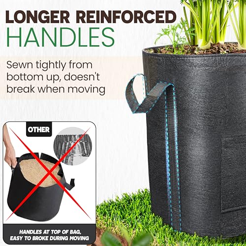 2PCS 20-Gallon Potato Grow Bag-Harvest & Visible Window Garden Planting Bag - style: 2 PCS
