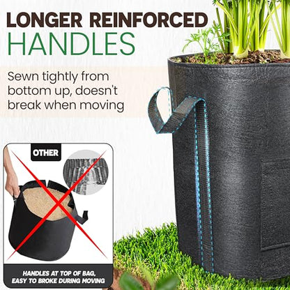 2PCS 20-Gallon Potato Grow Bag-Harvest & Visible Window Garden Planting Bag - style: 2 PCS
