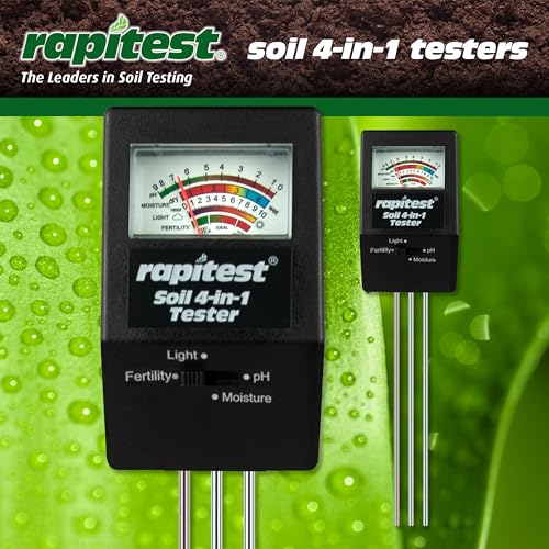 Luster Leaf 1818 Rapitest 4-in1 Soil pH/Moisture/Fertility/Light Tester, Fertility - style: 4-in-1 Tester