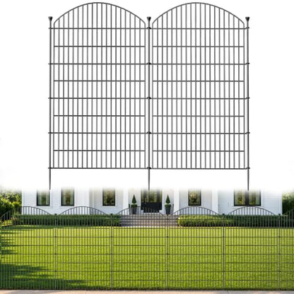 No Dig Garden Fence Panels, Dog Fence Outdoor for Yard, 12 Pack - size: 48in(H) x 29ft(L)