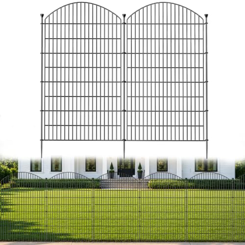 No Dig Garden Fence Panels, Dog Fence Outdoor for Yard, 12 Pack - size: 48in(H) x 29ft(L)