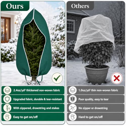 Plant Freeze Protection Covers for Winter Plants Gardens Frost, Sun, Pests - size: 4 32×48in