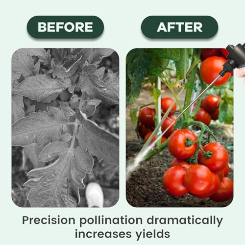 Diatomaceous Earth Powder Duster, 100ML Manual Bulb Duster with Adjustable Flow Control, Handheld Powder Applicator for Pollination, Garden, Greenhouse, Orchard and Indoor Use