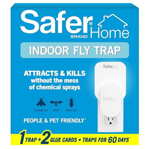 Safer Home Flying Insect Trap, Plug-In Fruit Fly Trap for Indoors, 1-Pack - size: 1 Trap + 2 Glue Cards