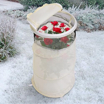 Purple Star 20" x 13" x 9" Pop Up Rose Cones for Winter Protection, Winter Rose Collars Protective Cover, Freeze Protection Roses Bush Cover for Protecting Against Frost Wind and Animals Eating - color: White-1Pcs
