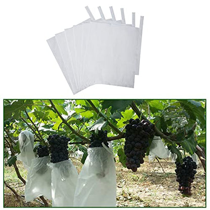 Fruit Protection Paper Bags - 50pcs White Cover Bags, 9.4x12.6in, Protect Fruit Trees, Grapefruit, Orchard, Frost - size: 25x32 cm