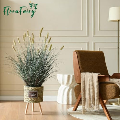 3ft Faux Onion Grass, Extra Lush Artificial Cattail Reed Grass 1-Pack - size: 3ft - 1pack