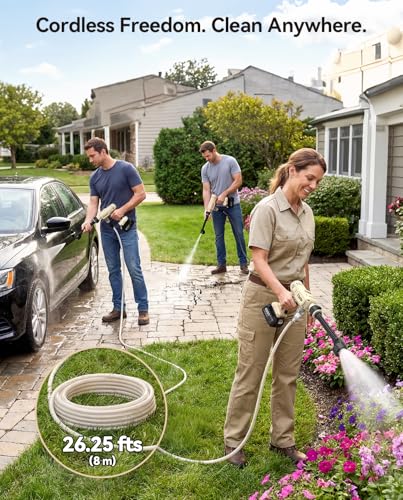 TaskStar Portable Cordless 1250PSI High Pressure Power Washer