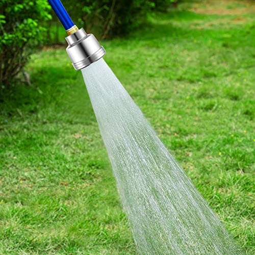 Dreyoo Water Nozzle with 2000 Tiny Holes, 3/4'' Aluminium Alloy Water Hose Nozzle with PTFE Thread Seal Tape for Outdoor Garden Watering Flowers, Plants, Greenhouse, Nurseryman, Container