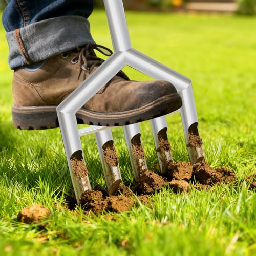 Manual Push Core Aerator Lawn Tool: Semi-Assembled Lawn Aerator