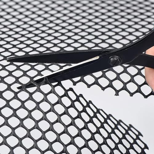 Plastic Chicken Wire Fencing 12'' x 10ft Black Chicken Wire Mesh Fence Poultry Netting for Crafts, Plastic Garden Fencing, Floral Chicken Wire