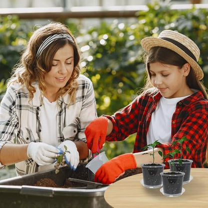 20 Pack 6 Inch Clear Nursery Pots with Drainage and 20 Pack Plant Saucers, 0.5 Gallon Plant Pots for Plants Potting Containers Half Gallon Plants Seeding Starter Pot (Clear, 6 Inch) - color: Clear, size: 6 Inch