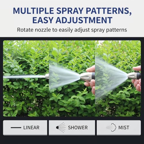 High Pressure Hose Nozzle with 4 Spray Modes, Adjustable Water Spray