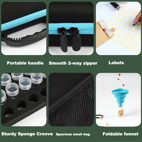 120 Slots Seed Storage Organizer with 25 Envelopes Portable Sturdy Seeds Container Box Airtight Garden Seed Saver Saving Kit (medium-120 Slots) - size: medium-120 Slots