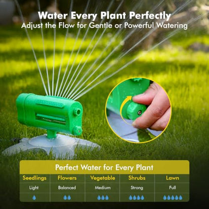 RESTMO Turbo Oscillating Sprinkler, Irrigation Sprinklers for Large Yard