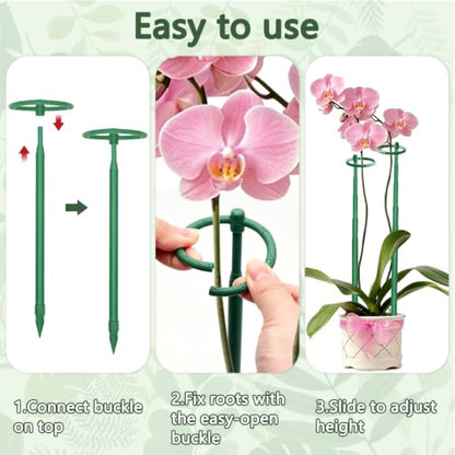 7Pcs Telescoping Plant Stakes 12.5-48.4IN Adjustable Monstera Plant Support - size: 7PCS