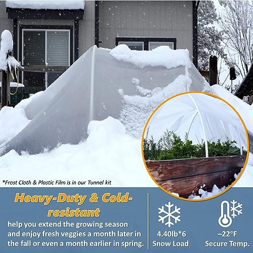 Greenhouse Hoops for 2-4ft Wide Raised Beds, 6.56ft Long Super Bendable Fiberglass Garden Hoops, Weather Resistant Grow Tunnel Support Frame for Plant Row Cover, 6 Pcs - style: Beginner Kit