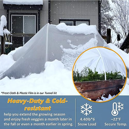 Greenhouse Hoops for 2-4ft Wide Raised Beds, 6.56ft Long Super Bendable Fiberglass Garden Hoops, Weather Resistant Grow Tunnel Support Frame for Plant Row Cover, 6 Pcs - style: Beginner Kit