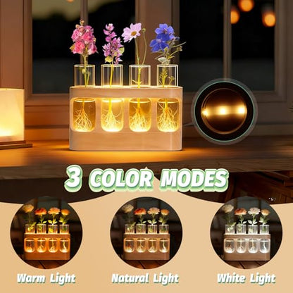 Plant Propagation Station with Wood Stand, 3-Mode 9-Level Adjustable Lights