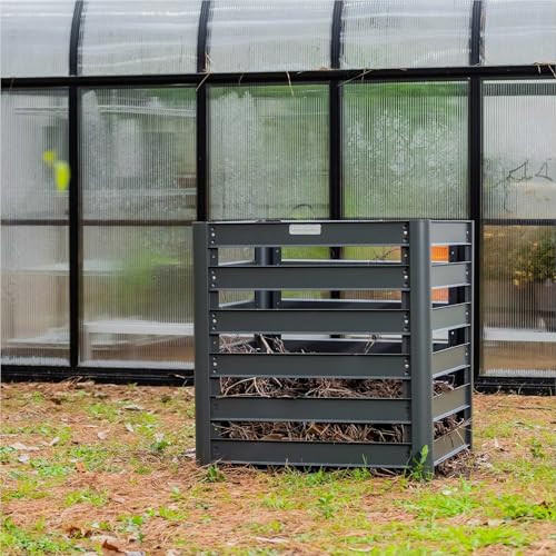 Vego Garden Compost Bin Outdoor, 32" Tall Modular Composting Bin 60" x 30" x 32" (250 Gallons), All Metal Heavy-Duty Outdoor Composter - size: 60" x 30" x 32"