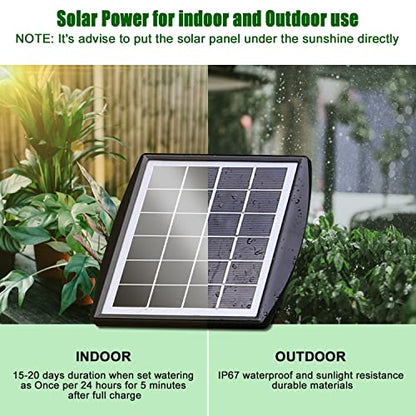Solar Automatic Drip Irrigation Kit System, JIYANG Solar Powered Auto Easy DIY Watering Device Supported Pots Plants, 6 Timing Modes with Anti-Siphoning Device (Supported 10 Pots, 6Timing Modes) - size: 10 Pot-Drip Irrigation