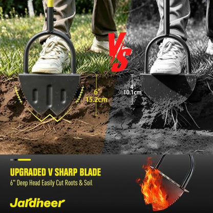 Jardineer Manual Edger Lawn Tool, Half Moon Saw Tooth Lawn Edger