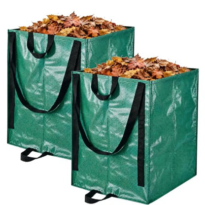2Pack 48-Gallon Reusable Yard Waste Bags,Leaf Collector Bags with Handles