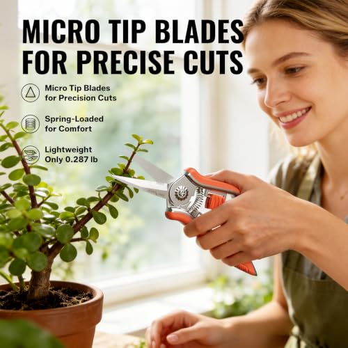 FLORA GUARD 2-Pack Pruning Shears, Stainless Steel Blade Clippers