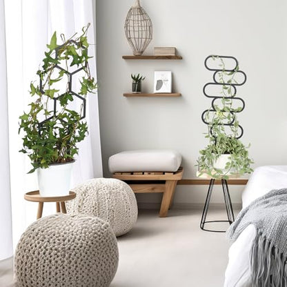 4 Pcs Plant Trellis Indoor Black Small Trellis for Potted Plants - style: Style 1