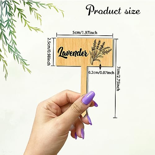arricraft 15 Pcs Plant Labels, Wooden Herb Markers Herb T Type Tags Garden Labels with Printed Herb Name Wood Garden Stakes for Indoor and Outdoor Potted Seed Herbs Unique Funny Gifts - color: Funny Plant Labels-b
