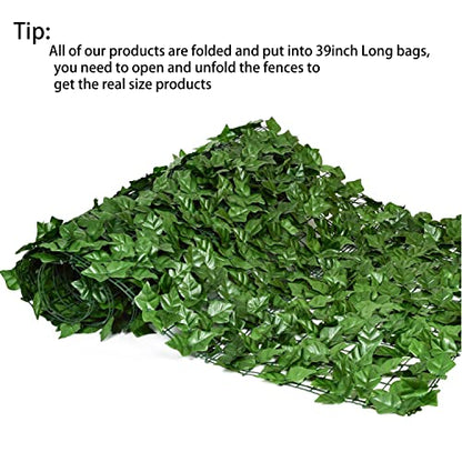 DearHouse Artificial Faux Ivy Hedge Privacy Fence Wall Screen, Leaf and Vine Decoration for Outdoor Garden Home Decor, (157.5 * 59inch) - size: 157.5*59inch