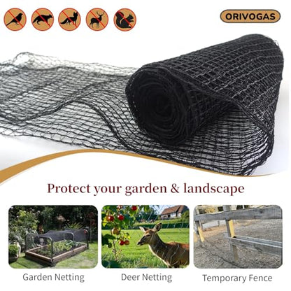 Plastic Mesh Fence Deer Fencing 4x25ft,Reinforced Edges,55gsm Heavy Duty Temporary Fence,Ideal for Garden Netting,Animal Barrier,Safety Netting, Fruit Plant Protection, Black - size: 4ft*25ft