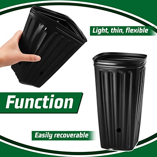 Tessco for you 50 Pcs Planter Pots, 7.8 Inches 0.38 Gallons Square Nursery Pot for Indoor Outdoor Plants, Lightweight Deep Plastic Plant Nursery Container with Drainage Holes