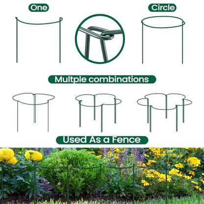 DoubleFill 24 Pcs Peony Cages and Supports Snake Plant Support Stakes
