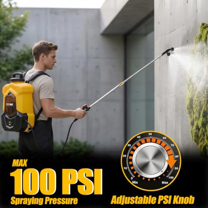 Battery Powered Backpack Sprayer for DEWALT 20V Max Battery