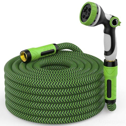 NON-EXPANDABLE Garden Hose 25 FT x5/8'' with 10-Function Sprayer - size: 25ft