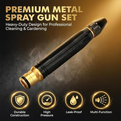 High Pressure Hose Nozzle, Heavy Duty Adjustable Twist Hose nozzle Jet Sweeper Nozzle, Pressure Washer Nozzle with Leak-Proof Design for Car Wash, Lawn, Patio Cleaning