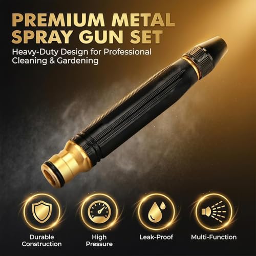 High Pressure Hose Nozzle 2 Pcs, Heavy Duty Adjustable Twist Hose nozzle Jet Sweeper Nozzle, Pressure Washer Nozzle with Leak-Proof Design for Car Wash, Lawn, Patio Cleaning