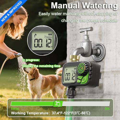 Programmable Digital Sprinkler Water Hose Irrigation Timer for Lawn - color: Dark Gray