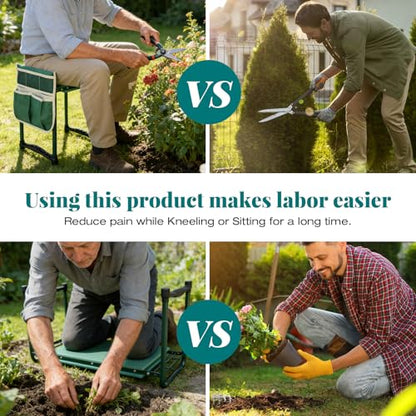 Garden Kneeler and Seat Gift for Women, Men, Seniors, Mom, Dad
