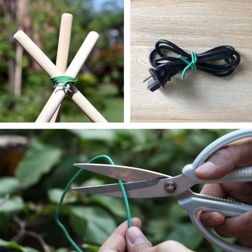 Plant Ties - 32.8ft Soft Twist Ties Green TPR Garden Ties Supply, for Supporting Plants Tomatoes Office Home Organizing - size: 32.8 feet/10 Meters