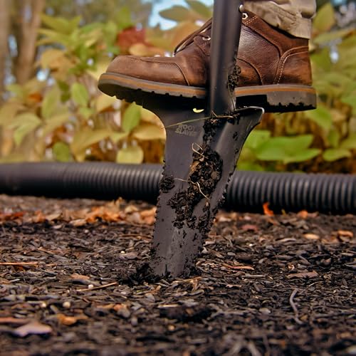 Root Slayer RS233 Perennial Garden Shovel, Fiberglass Shaft, Black - color: Black, size: Medium
