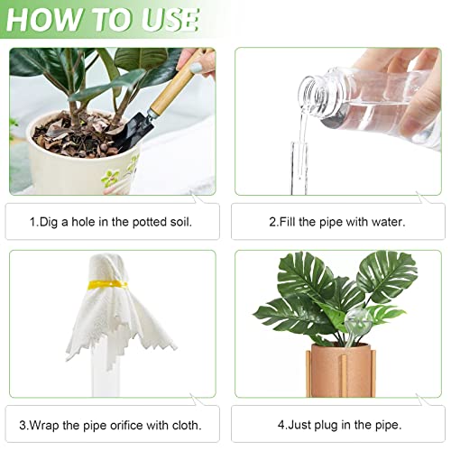Pynqdfu 8 Pcs Clear Plant Watering Globes,Plastic Self Watering Bulbs Ball,Garden Water Device for Plant Indoor Outdoor(Small) - size: 8 Small