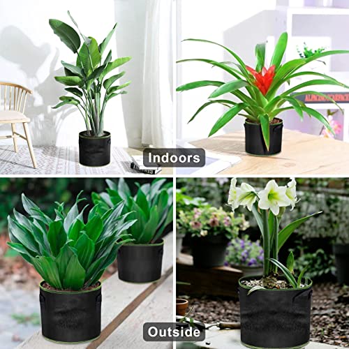 MEKOLIFE 6Pack 15 Gallon Grow Bags, Thick Nonwoven Fabric Pots with Handles - size: 6Pack(15 Gallon)